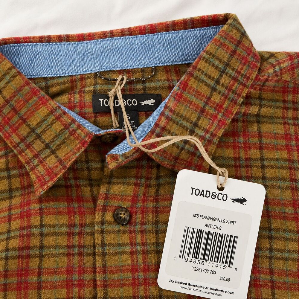 Toad&Co Flannagan Plaid Long Sleeve Shirt NWT Size Small - Picture 3 of 4